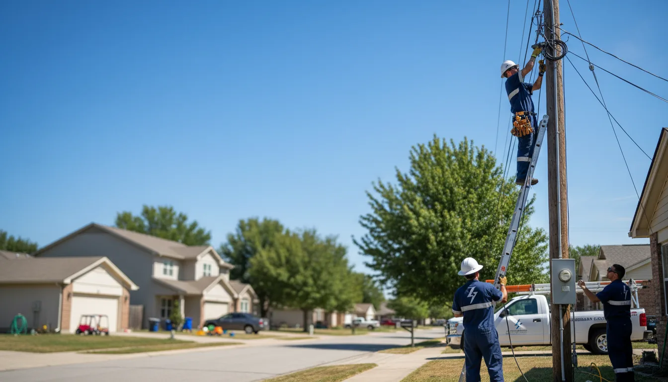 Residential electrician providing installation services in Midlothian, TX